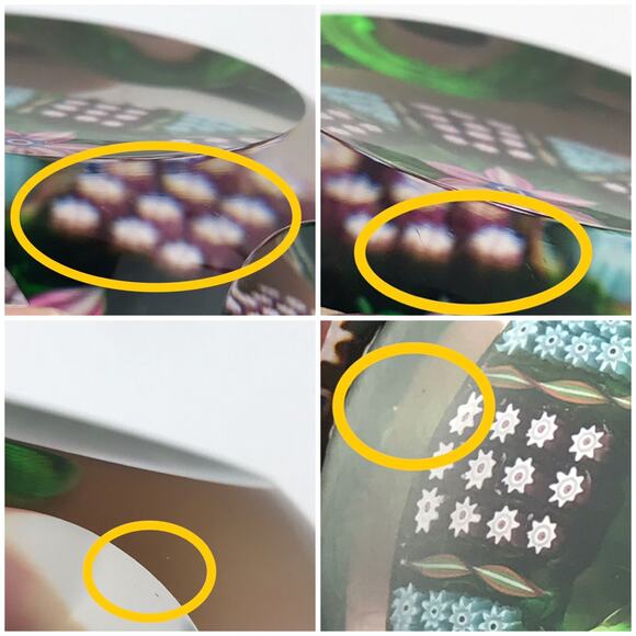 Perthshire 1981B Faceted Lampwork Flower and Millefiori Panel Twist Paperweight - Picture 10 of 14